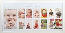  Baby's First Year Frame  Collage Frame For Baby In  12 Month Picture White
