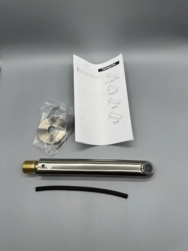 Hansgrohe 14421821 Caño para bañera 9 pulgadas Níquel cepillado Foto 4 de 4