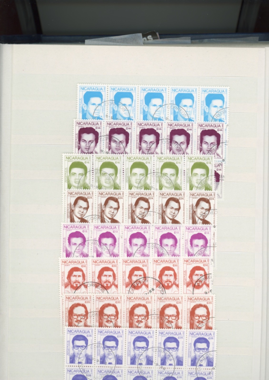 Lindner falzlos Worldwide Stamps  Stamp blocks  83   and  86  mini-sheets  (mb18