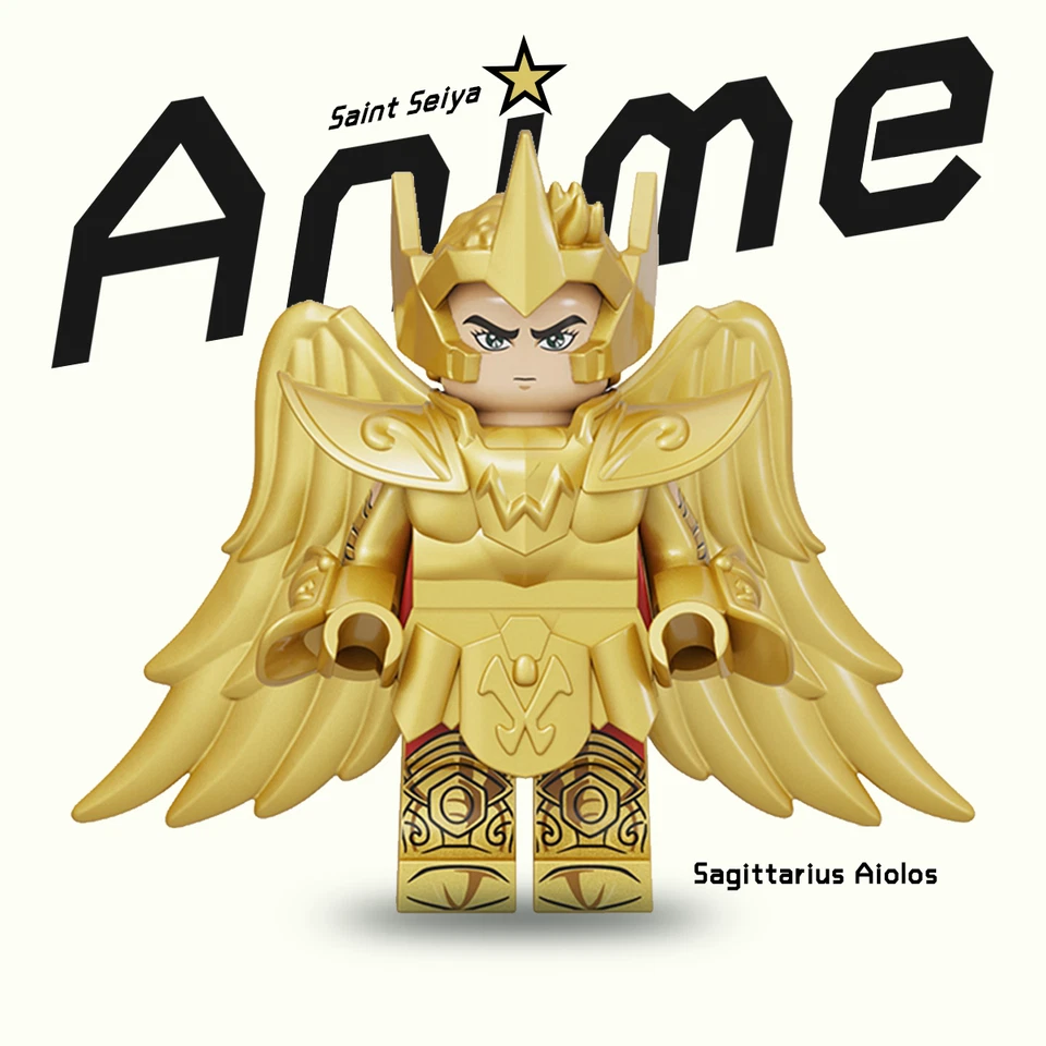 Pack de 12 minifiguras personalizadas de Saint Seiya con base para regalo regalo regalo de cumpleaños de 2 pulgadas Foto 2 de 4