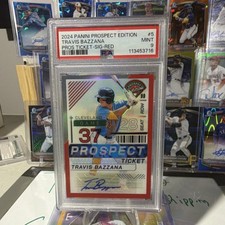 Panini 2024 Prospect Edition Travis Bazzana Rookie #5 Red Prizm Sig /199 PSA 9