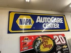 Vintage Metal Napa Auto Care Center Sign 3 Pcs. 102” x 34”  Car Decor Garage