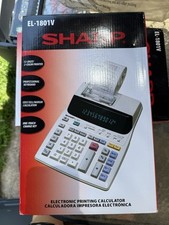 NEW Sharp EL-1801V Electronic Printing Calculator 12-Digit 2-Color Printer