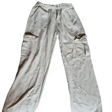 Womens Cargo Pants Relaxed Fit Utility Khaki Casual Trousers Y2K Wide-Leg