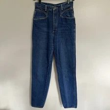 Vintage 90s PS GITANO Dark Blue Denim High Rise Tapered Jeans Size 8/9 Long
