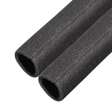 2Pcs Foam Tube 1.64 ft Length 1.17in ID 1.56in OD Hollow Polyethylene Black