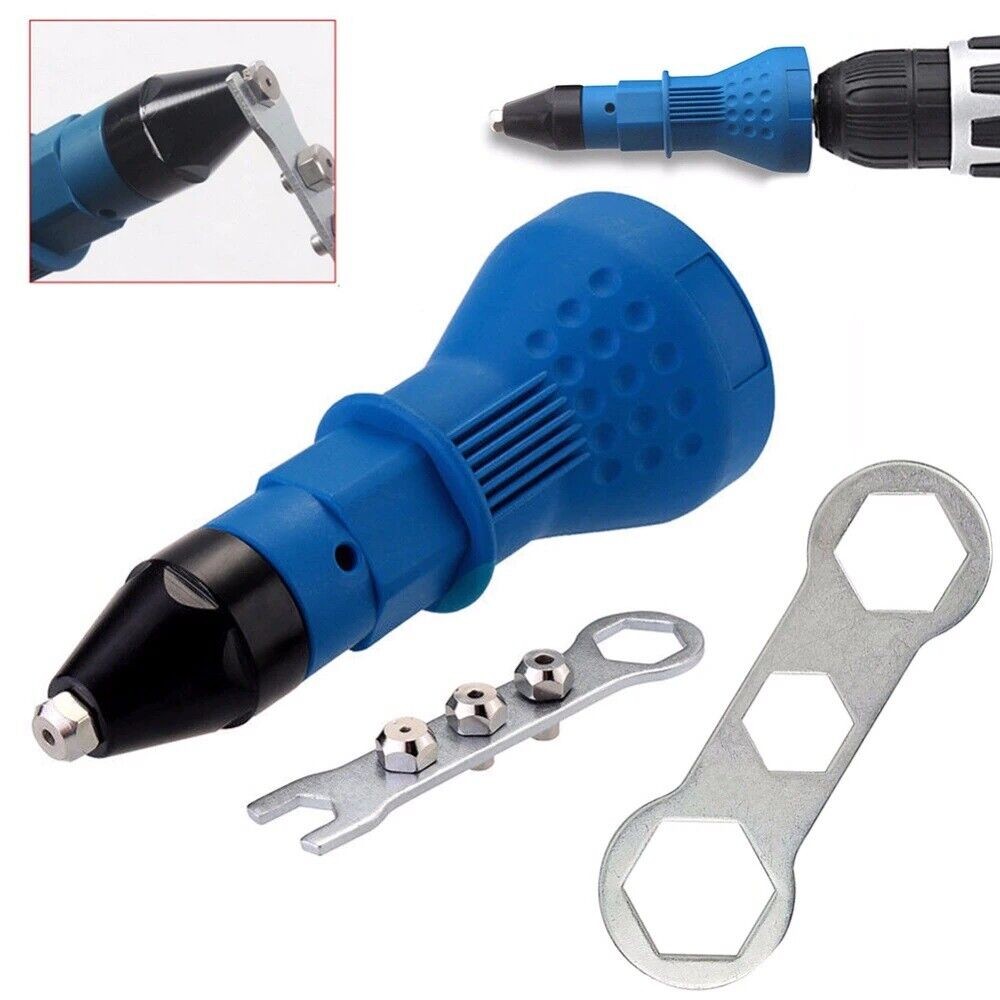 Kit conversione da trapano avvitatore a rivettatrice testine da 2.4 3.2 4.0 4.8 foto 3
