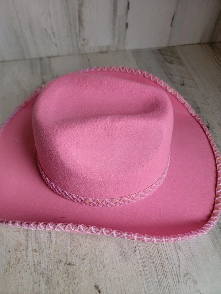 Pink sequin cowboy hat Halloween costume accessory Prop - Image 4 of 4