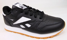 Reebok Classic Leather Casual Sneakers, Big Kids Size 5.0 - Mens 4.5 M Black NEW