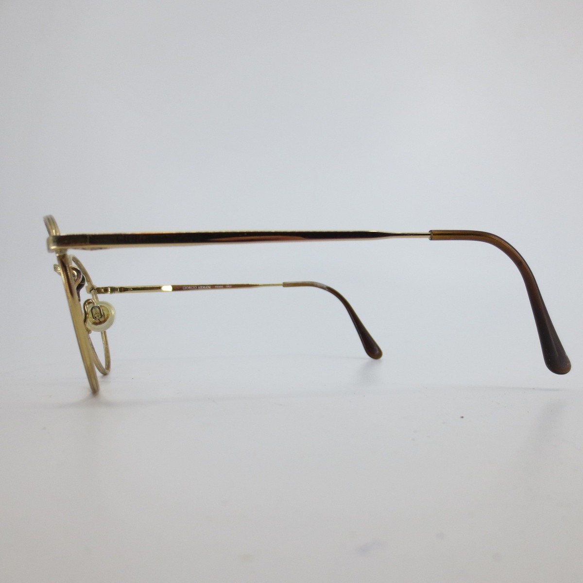 Giorgio Armani 166 785 Gold Tortoise Oval Eyeglasses Frames Italy