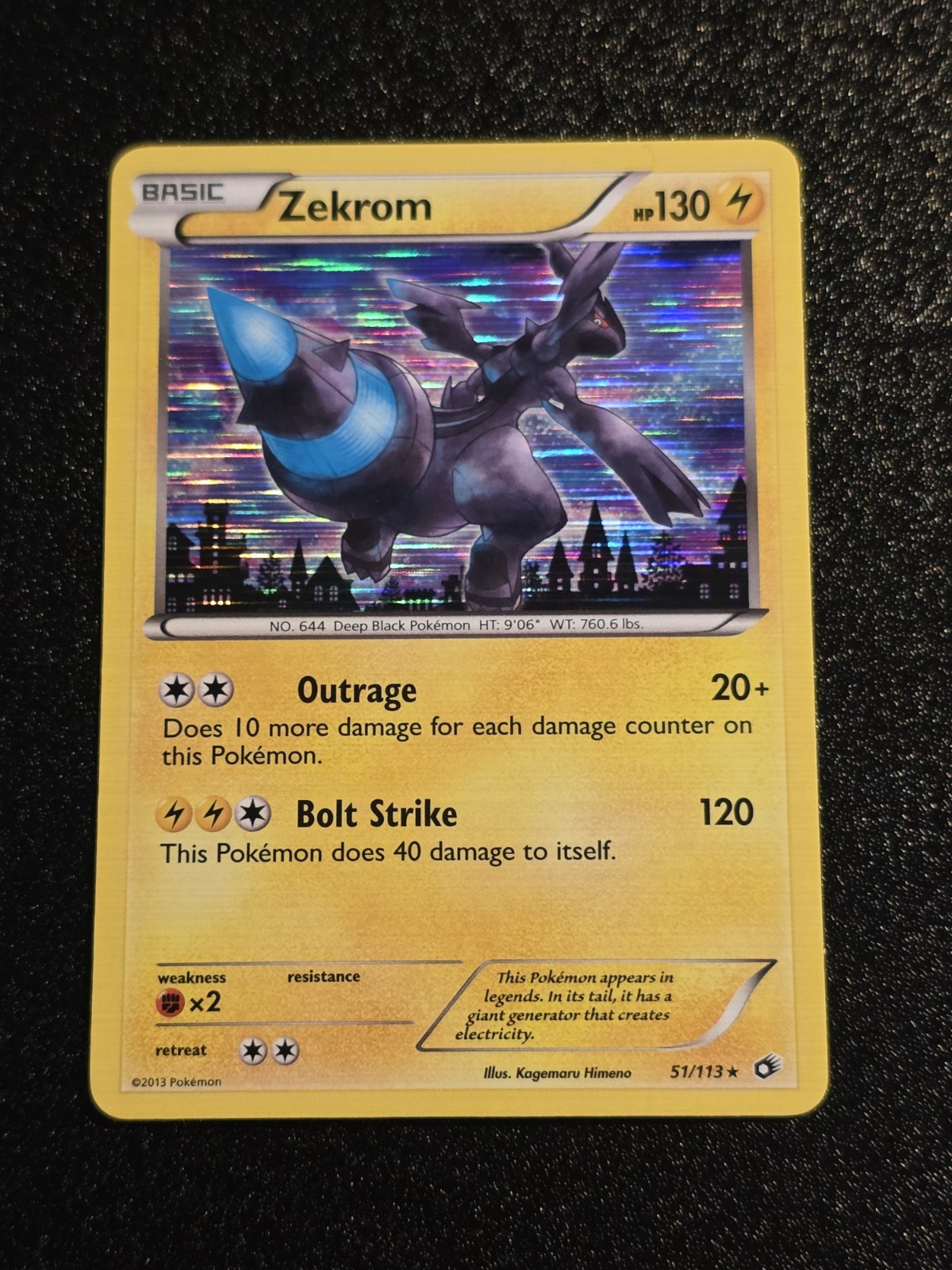 Zekrom 51/113 Legendary Treasures Holo