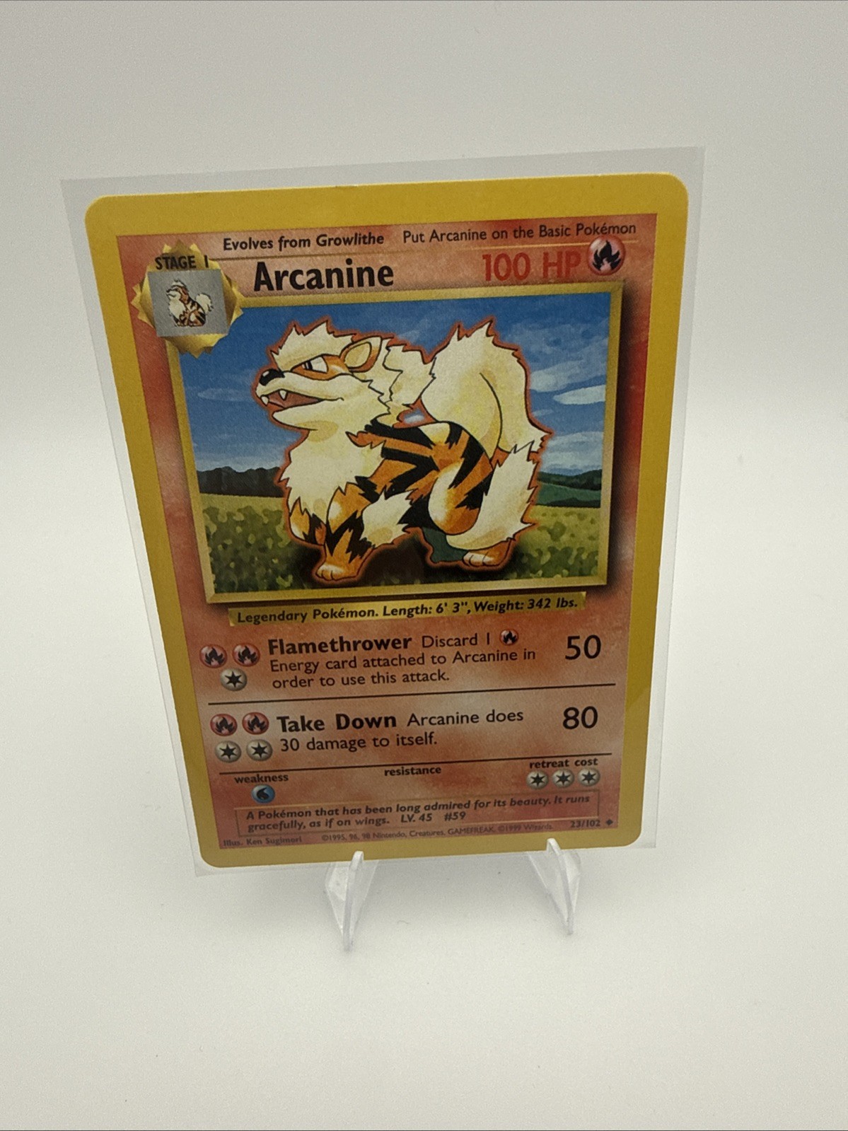 Pokémon TCG Arcanine Base Set, Unlimited Uncommon Card 23/102