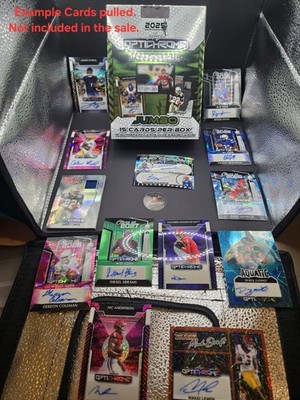 2025 Leaf Optichrome Football Glow Jumbo Hobby Box 12 Autos 15 Cards Sealed