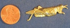 6pc Raw Brass Leaping Grasshopper Insect Finding 4438