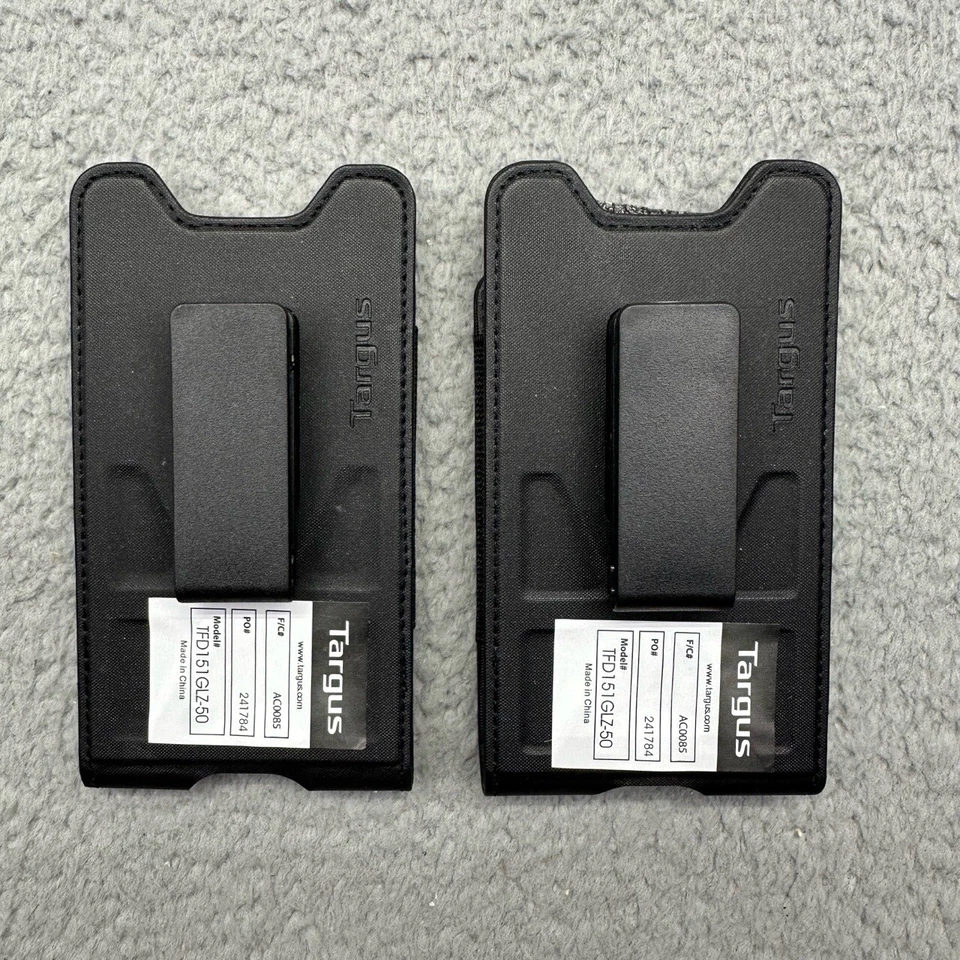 (2) Fundas de teléfono con clip de cinturón universales listas para el campo Targus de cuero TFD151GLZ 4,7” Foto 2 de 4