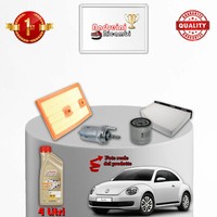 Kit Wartung 4 Filter Und ÖL Vw Beetle 1.4 Tsi 110KW 150CV Ab 2014