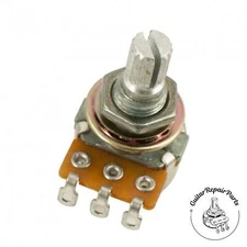 Mini Potentiometer 500k, Audio Taper, Metric M8 Bushing, Split-Shaft