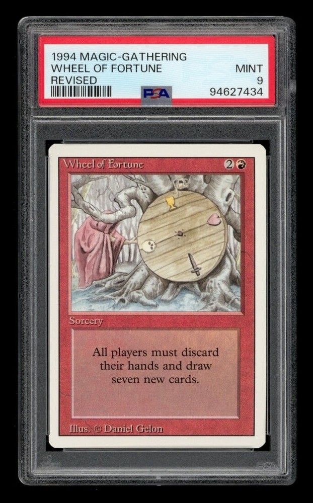 1994 Magic The Gathering Revised: Wheel Of Fortune PSA 9 MINT