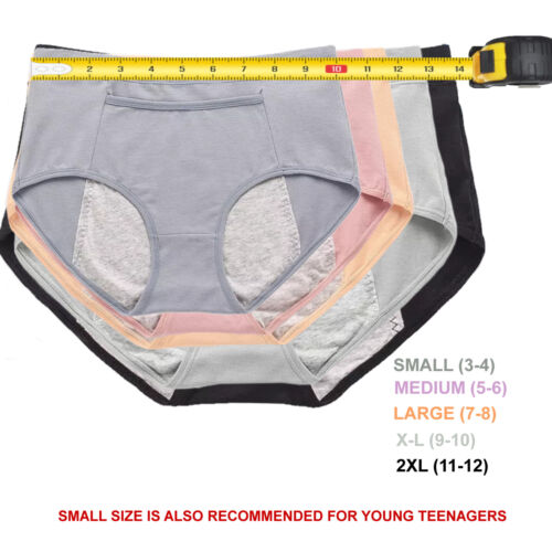 5er-Pack Baumwolle Höschen MIT TASCHE Doppelschicht auslaufsicher Sanitär Menstruation - Bild 15 von 18