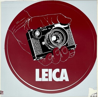 Leica CL Camera Dealer Decal Sticker Vintage 1970s 6”x6”