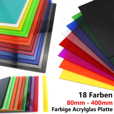 Farbige Acrylglas Platte Zuschnitt Platte Fenster Dicken 2.3mm diverse Farben