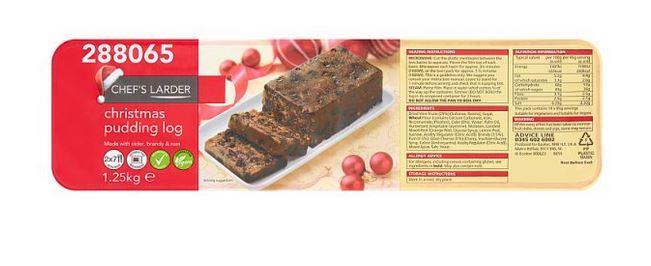 Chef's Larder Christmas Pudding Log 1.25kg
