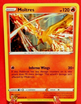 Moltres HP120 2022 Collectible Pokemon *Foil* Trading Card No 021