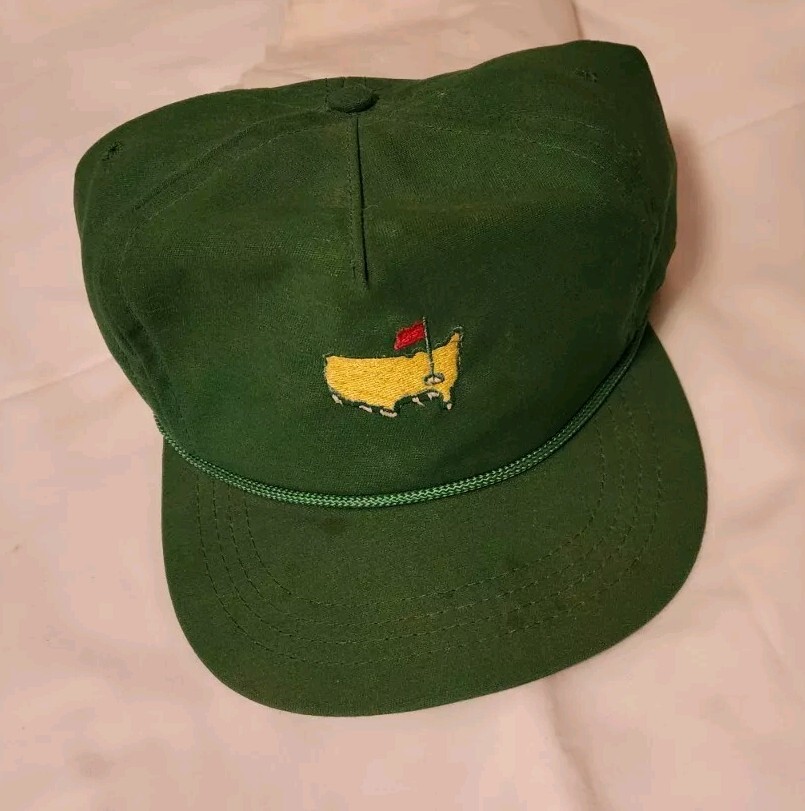 Masters Tournament Worn Caddie Hat Cap Augusta National Golf Club