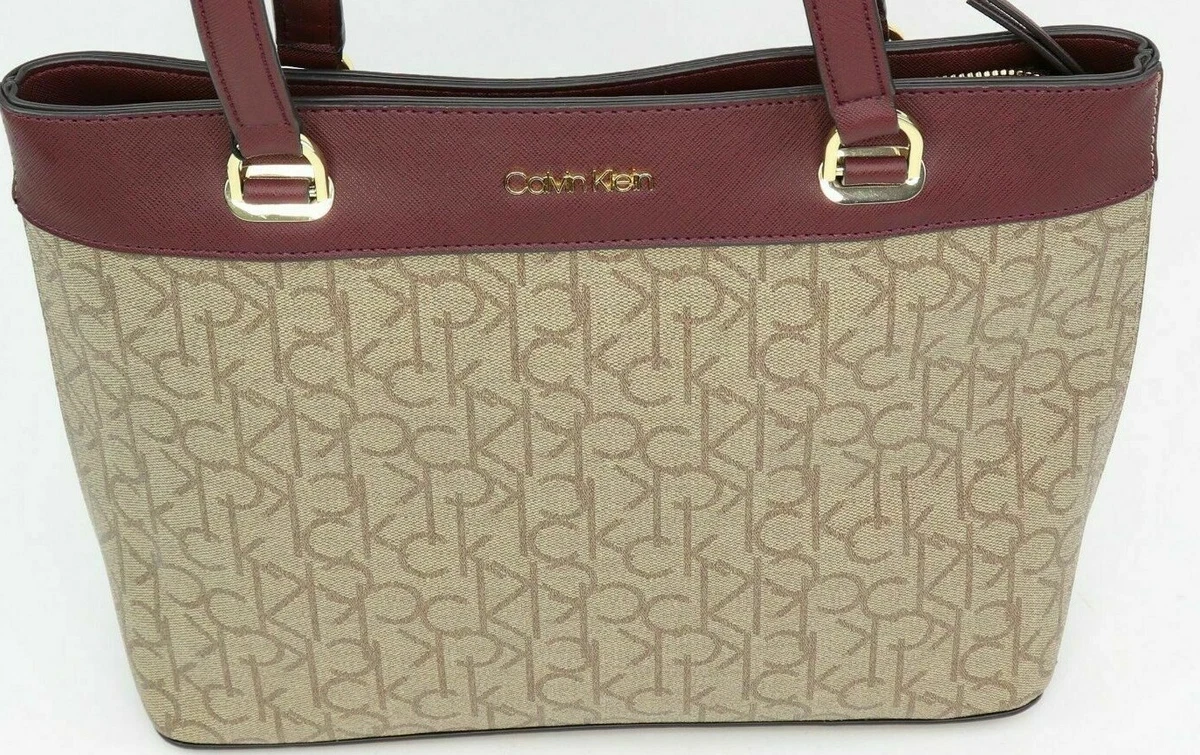 Calvin klein mercy signature top zip tote Clearance