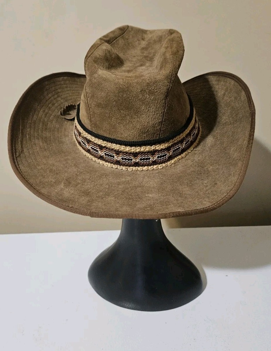 Cowboy Hat Stetson Suede Size 7 Silver Turquoise Arrowhead  display picture 3