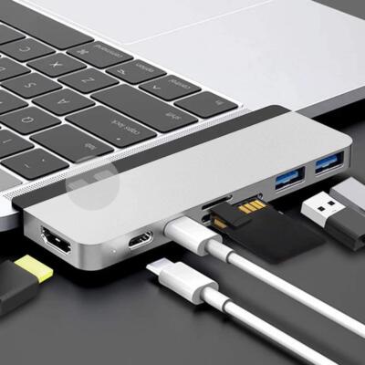 HyperDrive DUO USB-C 7-in-2 Hub Designed für MacBook Pro - Grau - HD28C-GRAU