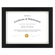 8.5x11 Diploma Frame for Photos/Certificate Solid Wood with Tempered Glass