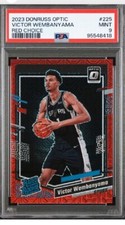 2023/24 Optic Choice Red Prizm Victor Wembanyama Red Rated Rookie #51/88 PSA 9