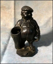 Art Deco Era Antique Figural Golf Themed Pipe "Caddie": - "Peter Putter"   #A594