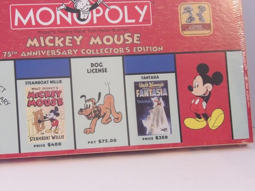 Monopoly Mickey Mouse 75th Anniversary Collectors Edition Unopened - Picture 4 of 7