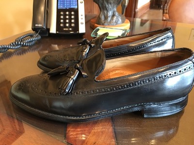 Johnston & Murphy Aristocraft Men's Black Leather Wing Tip Tassle