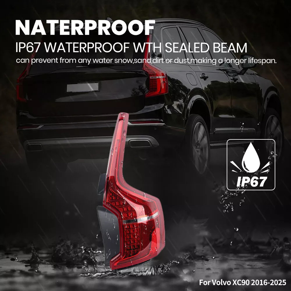 For 2016-2024 Volvo XC90 LED Tail Light Assembly Rear Outer Passenger Right