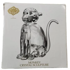 Shannon Crystal Monkey Crystal Sculpture by Godinger