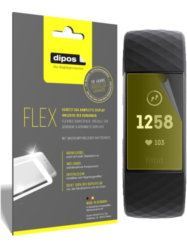 3x Schutzfolie für Fitbit Charge 3 Folie, 100% Displayabdeckung, dipos Flex - Bild 1 von 4