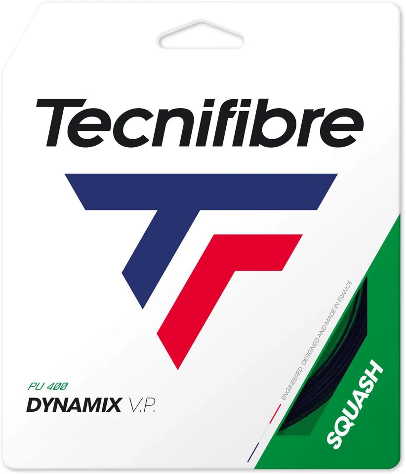 Tecnifibre Dynamix V.P. Squashschläger Schnur 9,7 m - schwarz - im Einzelhandelspaket