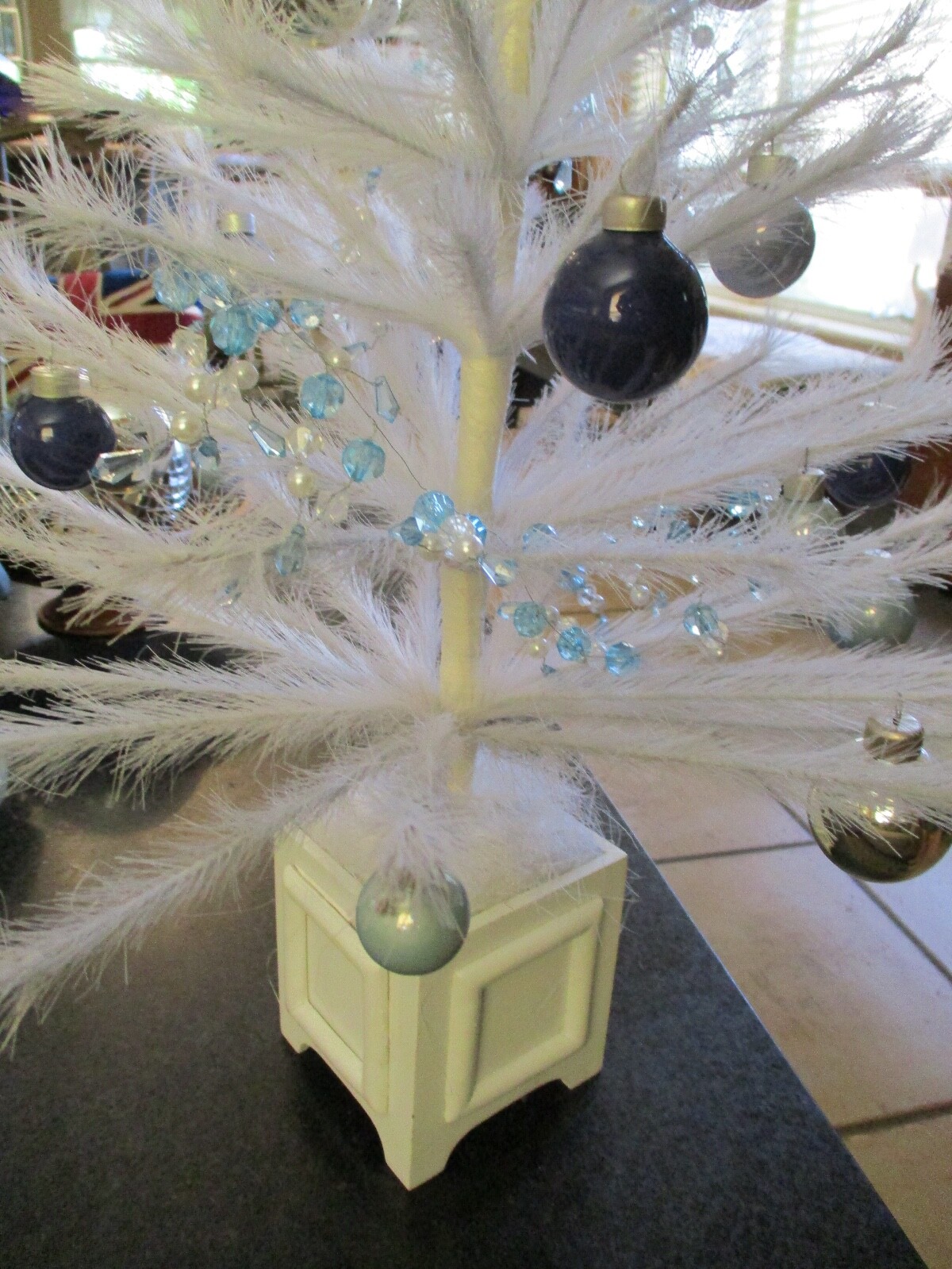 Martha Stewart Everyday First Snowfall white feather Christmas tree 24
