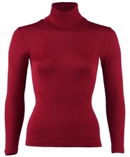 Engel-Natur Damen Unterzieh-Rolli Schurwolle Seide Shirt gots Bio Funktionsbekl.