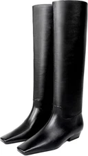 ComJuy Knee High Boots Women Low Heel, Kitten Heel Knee High Boots for Women