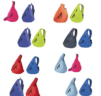 2er PACK CROSS BODY BAG SLING RUCKSACK RUCKSACK FAHRRAD GYM REISE SPORT KIT