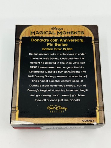 WALT DISNEY GALLERY DONALD DUCK 65TH ANNIVERSARY MAGICAL MOMENTS PIN - LE 15,000 - Picture 6 of 7