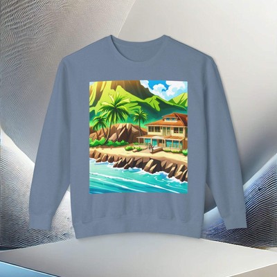 Tropical Paradise Unisex Crewneck Sweatshirt   Ultimate Softness & Sustainable S