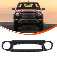 Cubierta de panel de ajuste de aire acondicionado de control central de fibra de carbono para Nissan Frontier 22+
