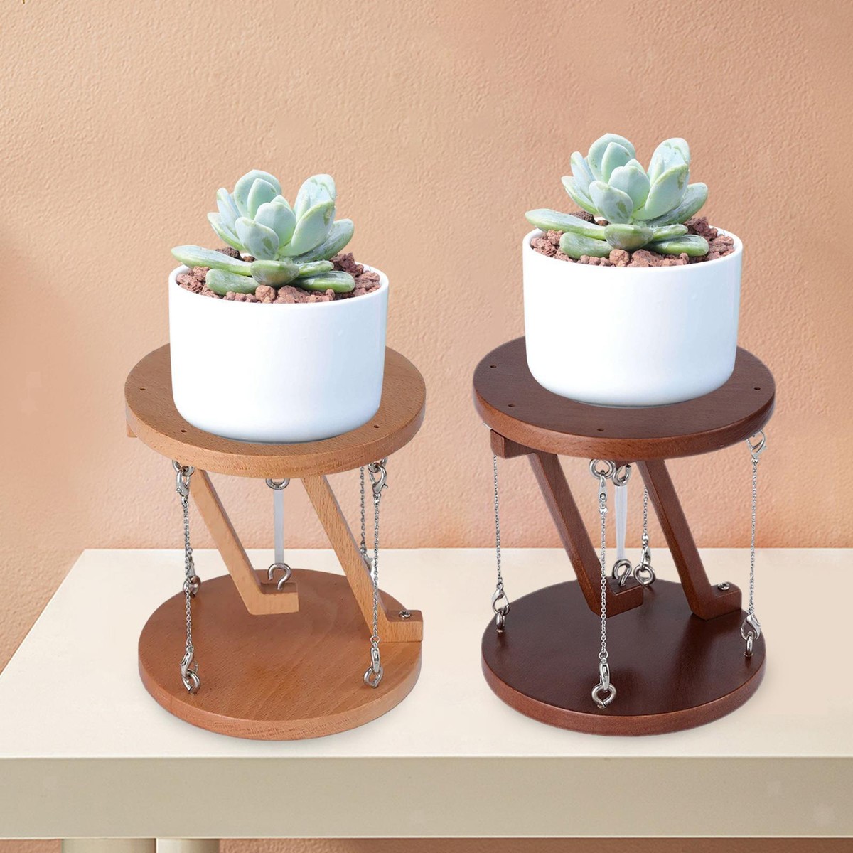 Tavolo Tensegrity In Legno - Giocattolo Scientifico Sospeso 12x13cm | Decorazione Scrivania Per Adulti - Foto 7