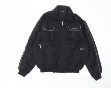 Maria Gulina Womens Black Jacket Size S Pockets