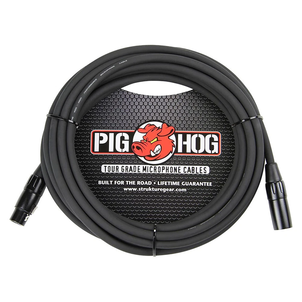 Paquete de 10 cables de micrófono XLR de 8 mm de alto rendimiento Pig Hog PHM20, 20 pies Foto 2 de 2